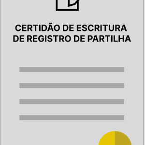 CERTIDÃO DE ESCRITURA DE REGISTRO DE PARTILHA