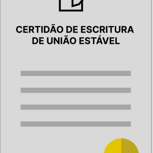 CERTIDÃO DE ESCRITURA DE UNIÃO ESTÁVEL