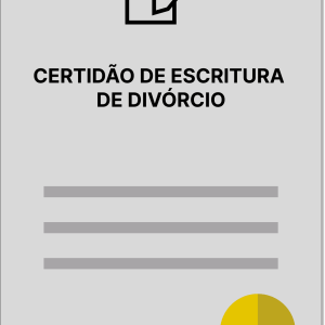 CERTIDÃO DE ESCRITURA DE DIVÓRCIO