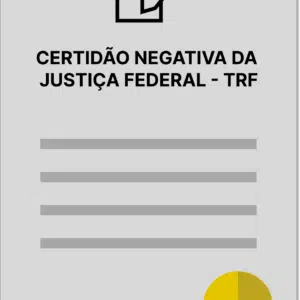 Certidão Negativa da Justiça Federal - TRF