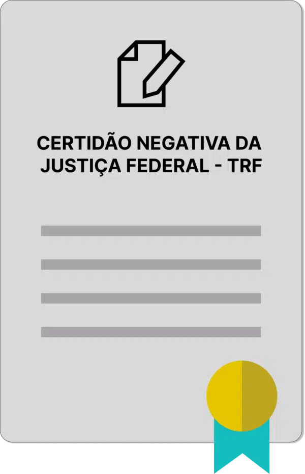 Certidão Negativa da Justiça Federal - TRF - Imagem 1