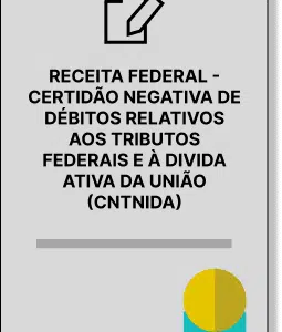 Receita Federal - Certidão Negativa de Débitos Relativos aos Tributos Federais e à Divida Ativa da União (CNTNIDA)