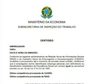 Exemplo da certidão citada